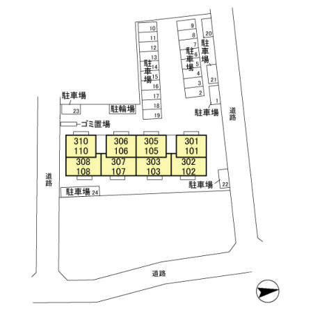 Always Friendly 学園南の区画図