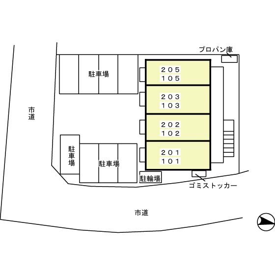 ダイユーパレスの区画図