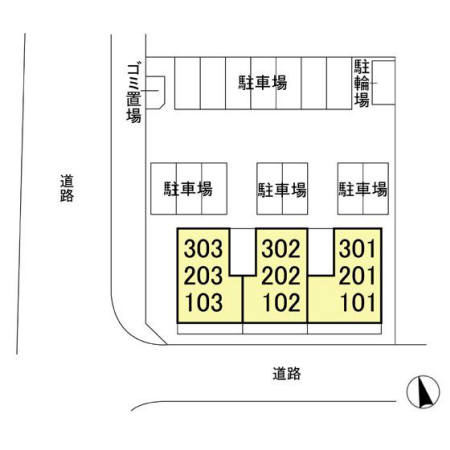 サンシャインみどりのの区画図