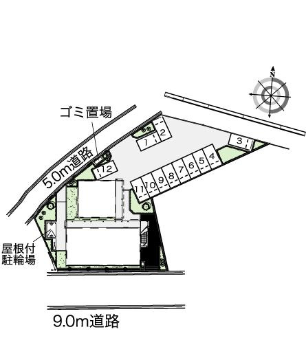 レオパレスK&Mサンロードの区画図