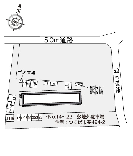 レオパレスサンシャインの区画図