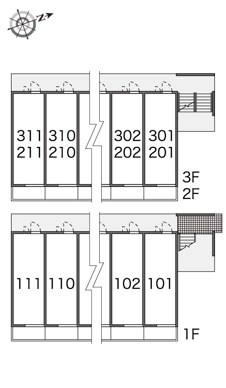 レオパレスHARADAの区画図