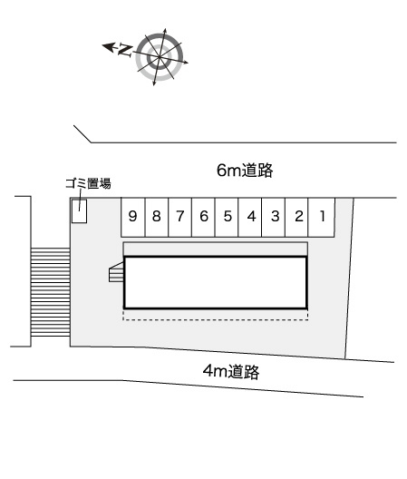 レオパレスサンリッチつくばⅡの区画図