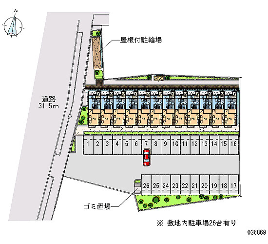 レオパレスセゾンの区画図