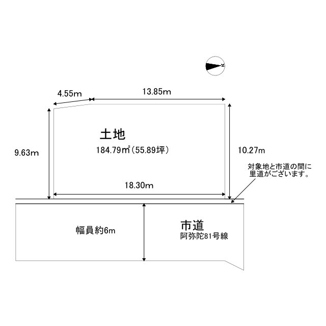 阿弥陀町北池　売土地の土地図