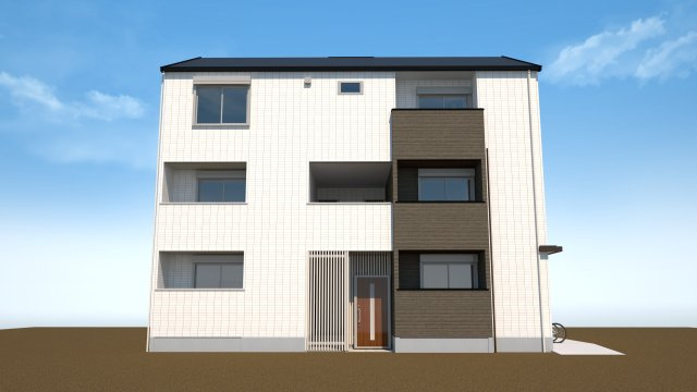 オストリカ井荻の外観パース|新築！ミサワホーム施工のZEH（ゼッチ）対応物件！