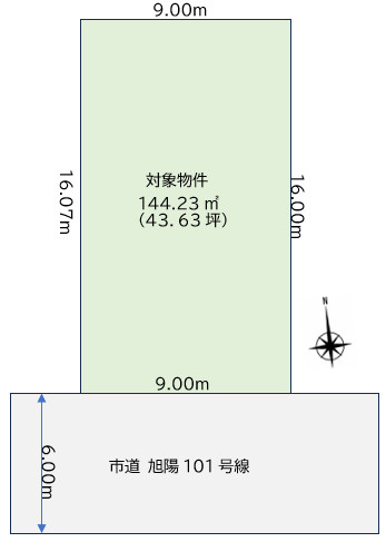 網干区坂出T売土地の土地図