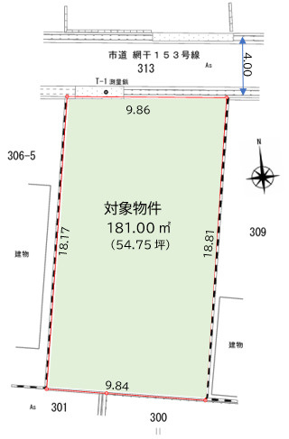 垣内中町C売地の土地図