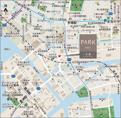 【地図】 | パークアクシス木場キャナル　ウエスト