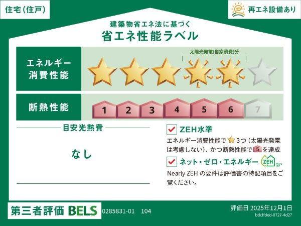 モノテラスの省エネ性能ラベル