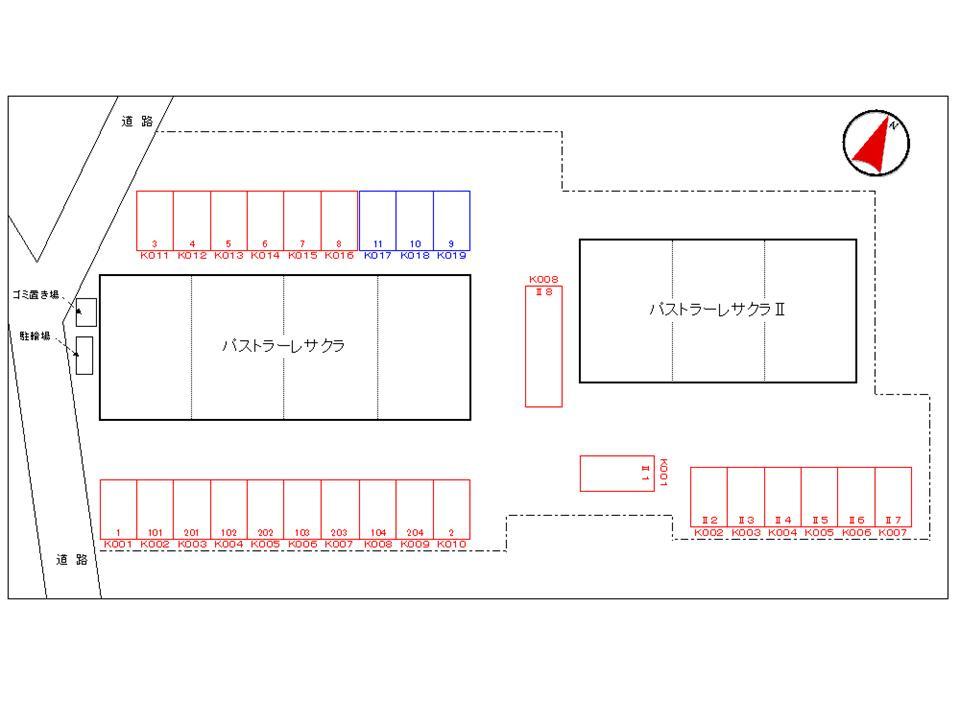 パストラーレサクラⅡの駐車場|駐車場