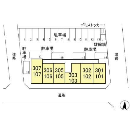 アルヴェアーレⅠの区画図