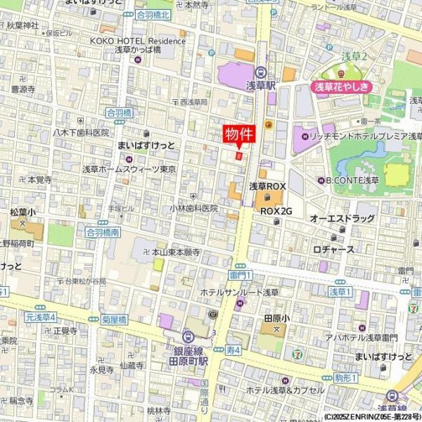 Ｂｒｉｌｌｉａ　ｉｓｔ　浅草の地図