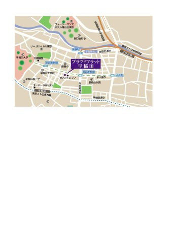 プラウドフラット早稲田の地図