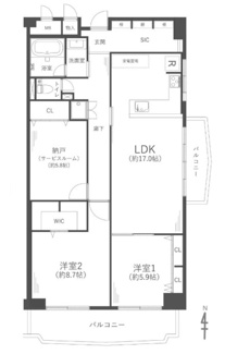 【間取り】 | ローズハイツ夙川