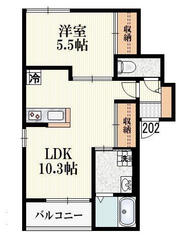 オストリカ井荻の間取り|【間取り】　1フロア2世帯
