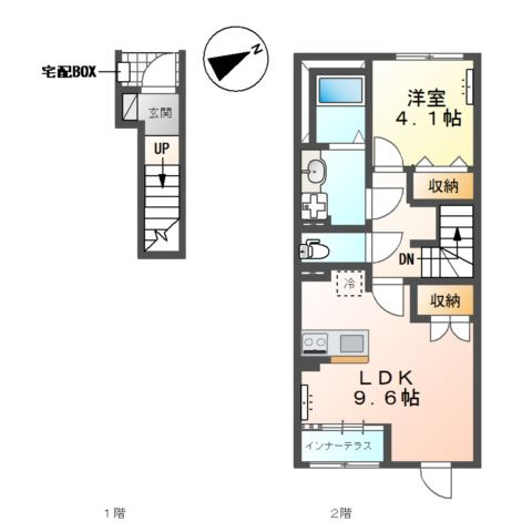 仮）土浦市蓮河原新町新築アパートの間取り