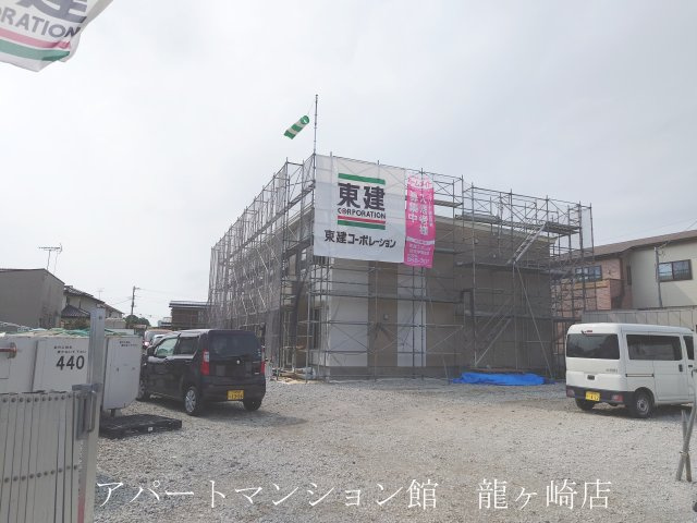 （仮）土浦市乙戸新築アパートの外観|建築中