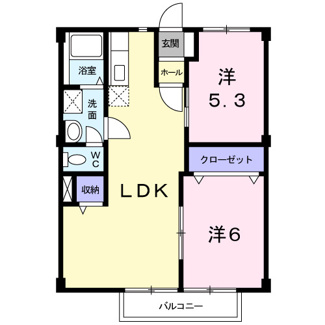 【間取り】 | サンプレイスＰａｒｔ２ | 間取図