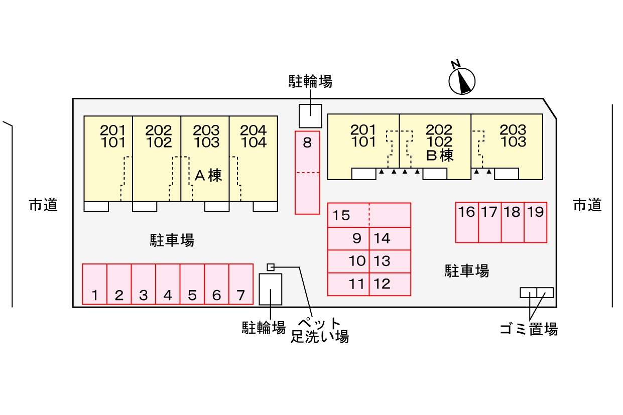 エムロード　Ａの区画図