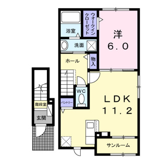 【間取り】 | シャトー・バロンＶ | 間取図