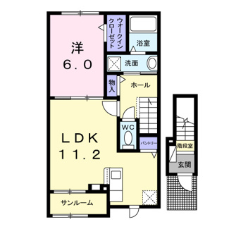 【間取り】 | シャトー・バロンＶ | 間取図