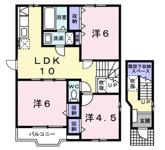 【間取り】 | 霞台ハイツＢ | 間取図