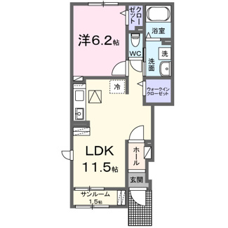 【間取り】 | アイランドヒルズ右籾　Ⅲ | 間取図