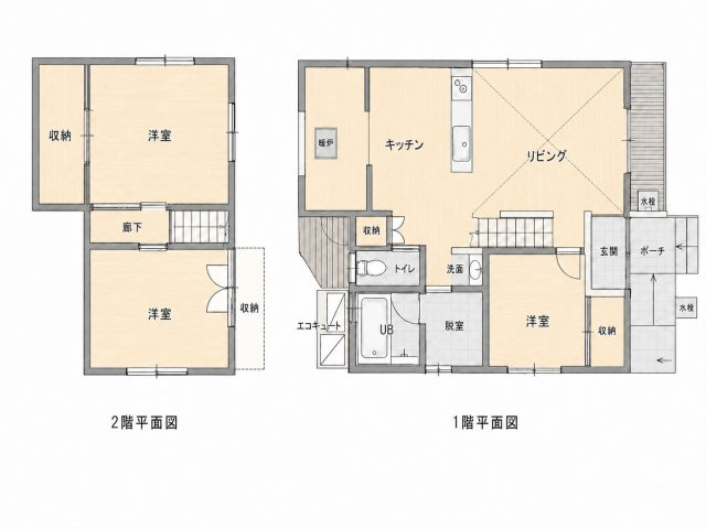 淀江町西尾原 新築戸建の間取り