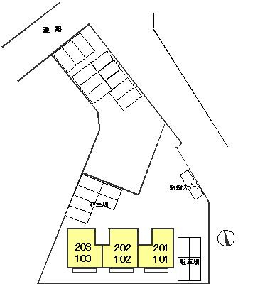 ヴィラ・シェソワ Ａの区画図