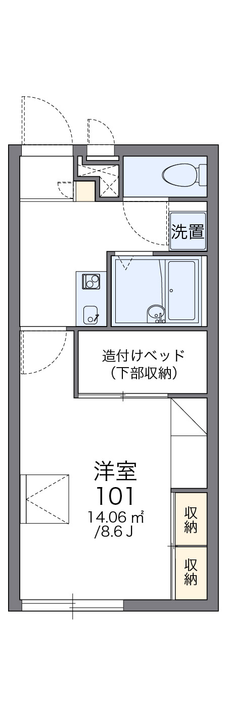 レオパレスメゾン神立Bの間取り