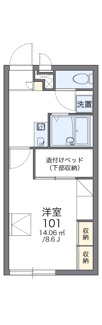 【間取り】 | レオパレスカスカータSYⅡ | 画像2
