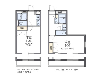 【間取り】 | レオパレスFUJISAKI | 画像2