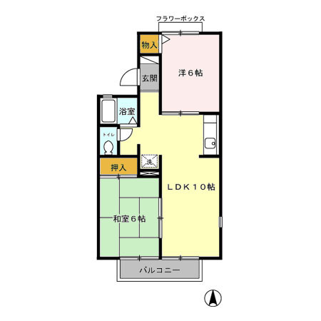 セジュール東台 ＡＢＣの間取り