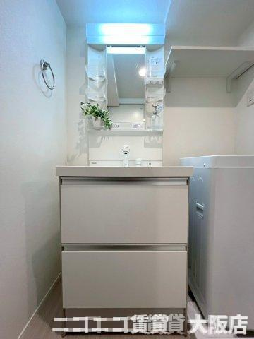 大阪市生野区桃谷３丁目のアパートの洗面所|CG画像です。家具家電付きではありません