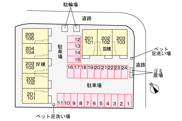 シェノンⅣの駐車場