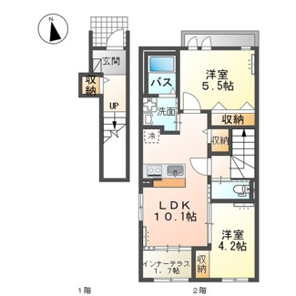 【間取り】 | メゾン　ベルフルール