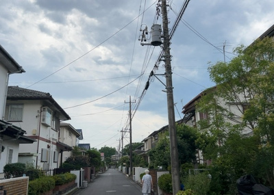 【展望】 | 東中野新築戸建 | 眺望を気にして物件を探す場合、前面に建物が建っていないか現地で確認しましょう！前面に建物があると景色はもちろん、日当たりや風通しにも影響が出てきます。住んだ時のことを想像しながら現地見学をしましょう。