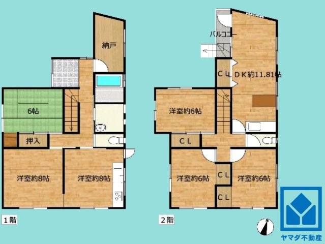 西宮市北六甲台１丁目の間取り