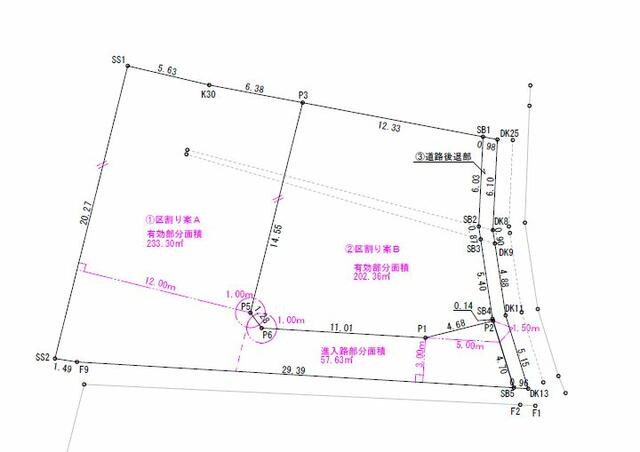 宇都宮市雀の宮1丁目　202.36㎡　売地の土地図