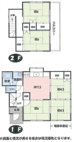 【間取り】 | 寸沢嵐中古戸建 | 5DKは、ダイニングキッチンと5つの居室がある間取り。非常に大人数のご家庭や、二世帯住宅、または複数人でのシェアハウスなどに最適。食事スペースとくつろぎの場を分け、個室も十分で確保快適に過ごせますよ。