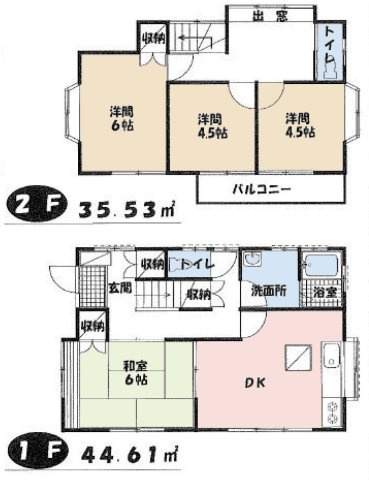 【間取り】 | 中野中古戸建 | 4DKはダイニングキッチンと4つの居室がある間取りです。大家族や二世帯住宅、または複数人で暮らす場合に適しています。食事スペースとくつろぎの場を分け、それぞれの個室も確保できるため、快適に過ごせます。