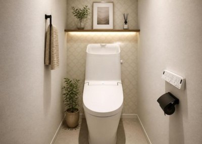 【トイレ】 | 麻溝台中古戸建 | 2026年6月にトイレのリフォームを実施しており、清潔感あふれる快適なトイレ空間に仕上がっています。節水型で高機能なトイレ設備を備えており、日々のお手入れも簡単で気持ちよくご使用いただけます。