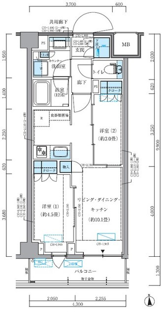 パークアクシス品川シーサイドの間取り