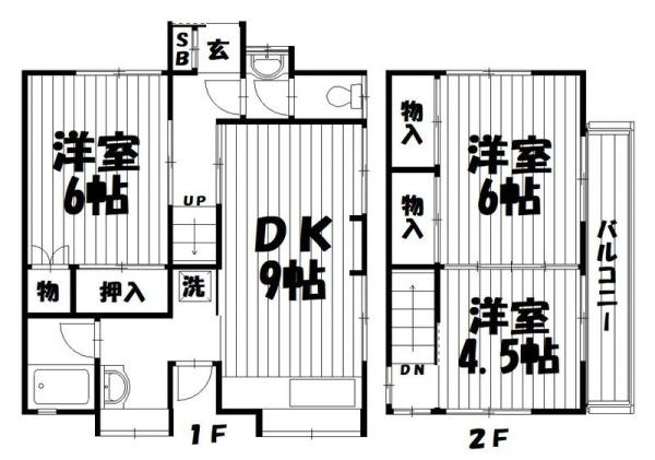 【間取り】 | 草加松原貸家