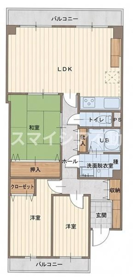 【間取り】 | グリーンタウン香里ヶ丘A棟