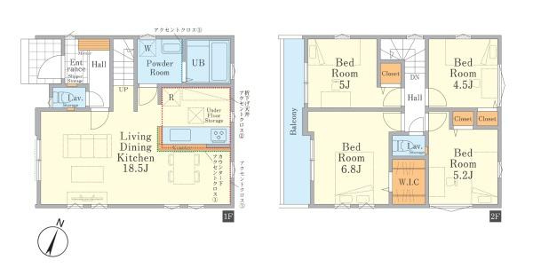 大和市上和田の新築一戸建の間取り