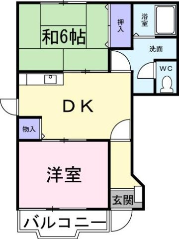 【間取り】 | エスポワール寒田Ｃ