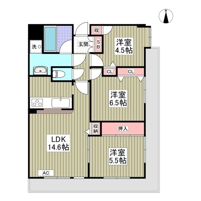 コスモ浦和常盤公園の間取り