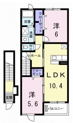８　ｃｏｕｒｔ　Ｂの間取り